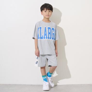配色ロゴ半袖T+ショートパンツセット