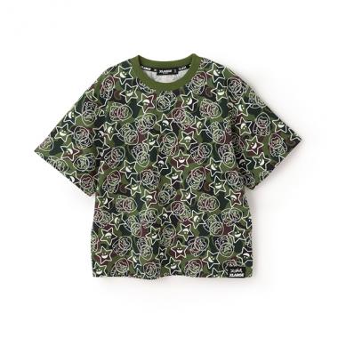ファニーゴリラ&キラッキー カモ柄半袖Tシャツ
