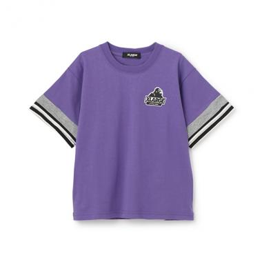 【人気商品再入荷】【直営店で取り扱い無し】袖レイヤード風半袖Tシャツ
