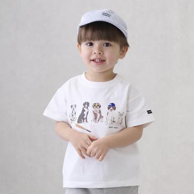 【防汚加工】DOGグラフィック半袖Tシャツ