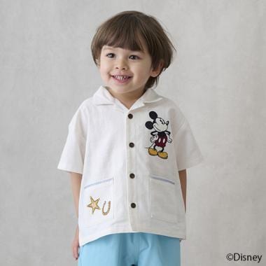 【Disney】開衿半袖シャツ
