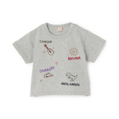 【接触冷感】モチーフロゴ刺しゅう半袖Tシャツ