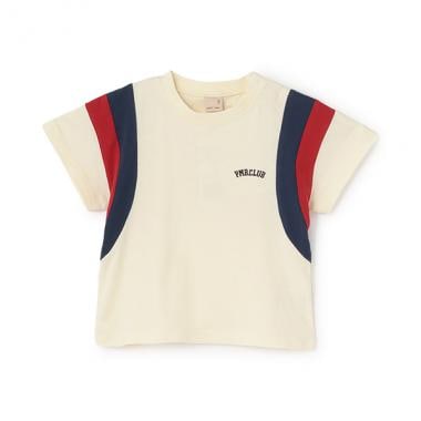 【接触冷感】袖ライン配色半袖Tシャツ