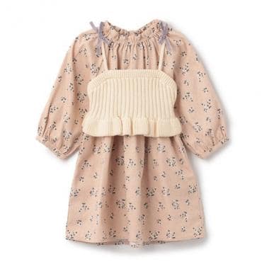 【リンク】花柄ワンピースビスチェセット(キッズサイズ)