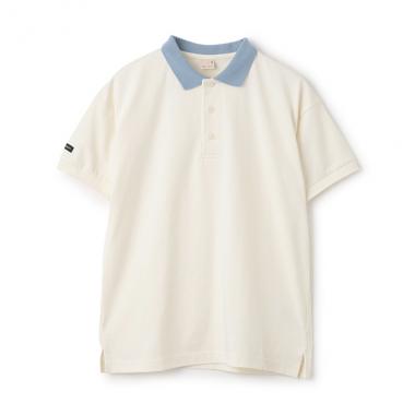 【接触冷感】ポロ衿配色Tシャツ