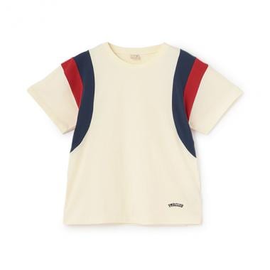【接触冷感】袖ライン配色Tシャツ