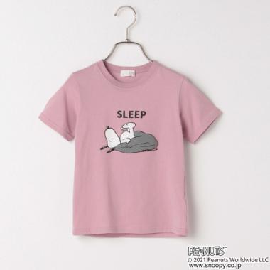 【PEANUTSコラボ】 お眠りスヌーピープリントTシャツ
