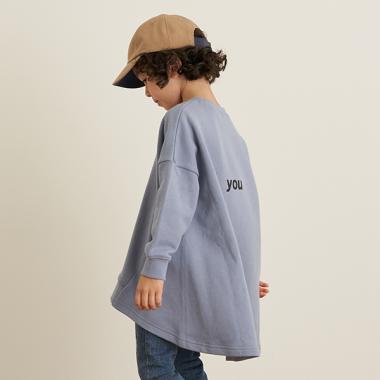 バックロゴロング丈トレーナー