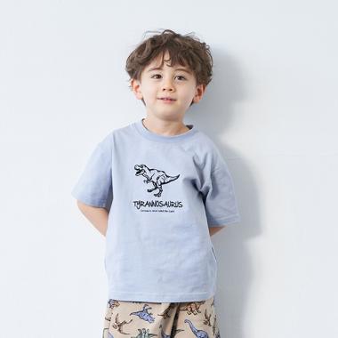 DINASAURアソートプリント半袖Tシャツ