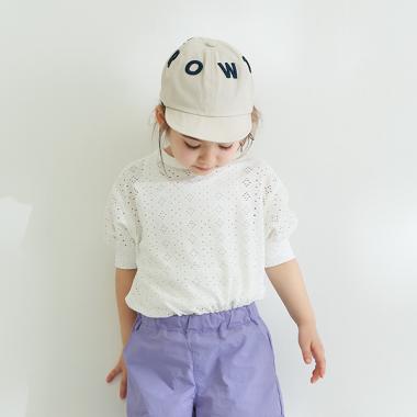 バックヘンリーネックカットレースTシャツ