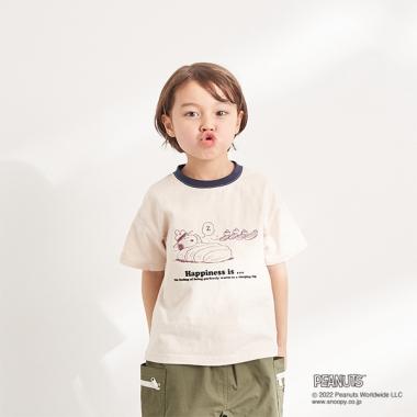 【PEANUTS】SNOOPY Happiness is...プリントTシャツ