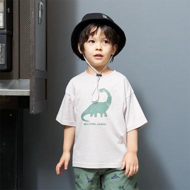 【型崩れしないやわらかコットン】アソート恐竜プリントTシャツ