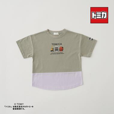 【トミカ】バイカラーTOMICAプリントTシャツ