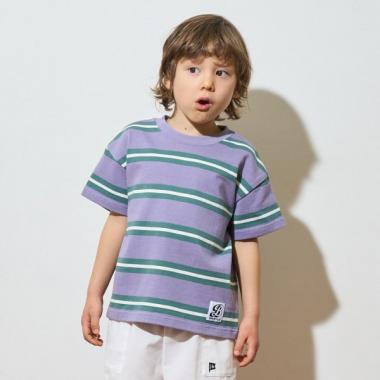 ビッグシルエット先染めボーダーTシャツ