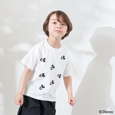 【DISNEY】MICKEY/刺しゅう半袖Tシャツ