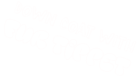 DOWN COAT WHTH FUR TIPPET