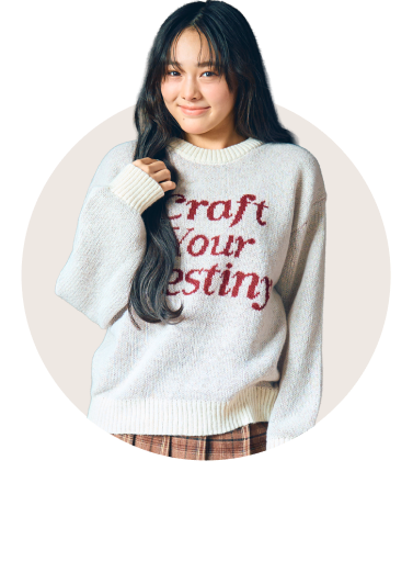 ✴︎Xmas✴︎ヤク100%コフレラフィーネ 柄編ニット ポケット付 原毛色 Disney/ノルディック柄ニットプルオーバー/earth music&ecology