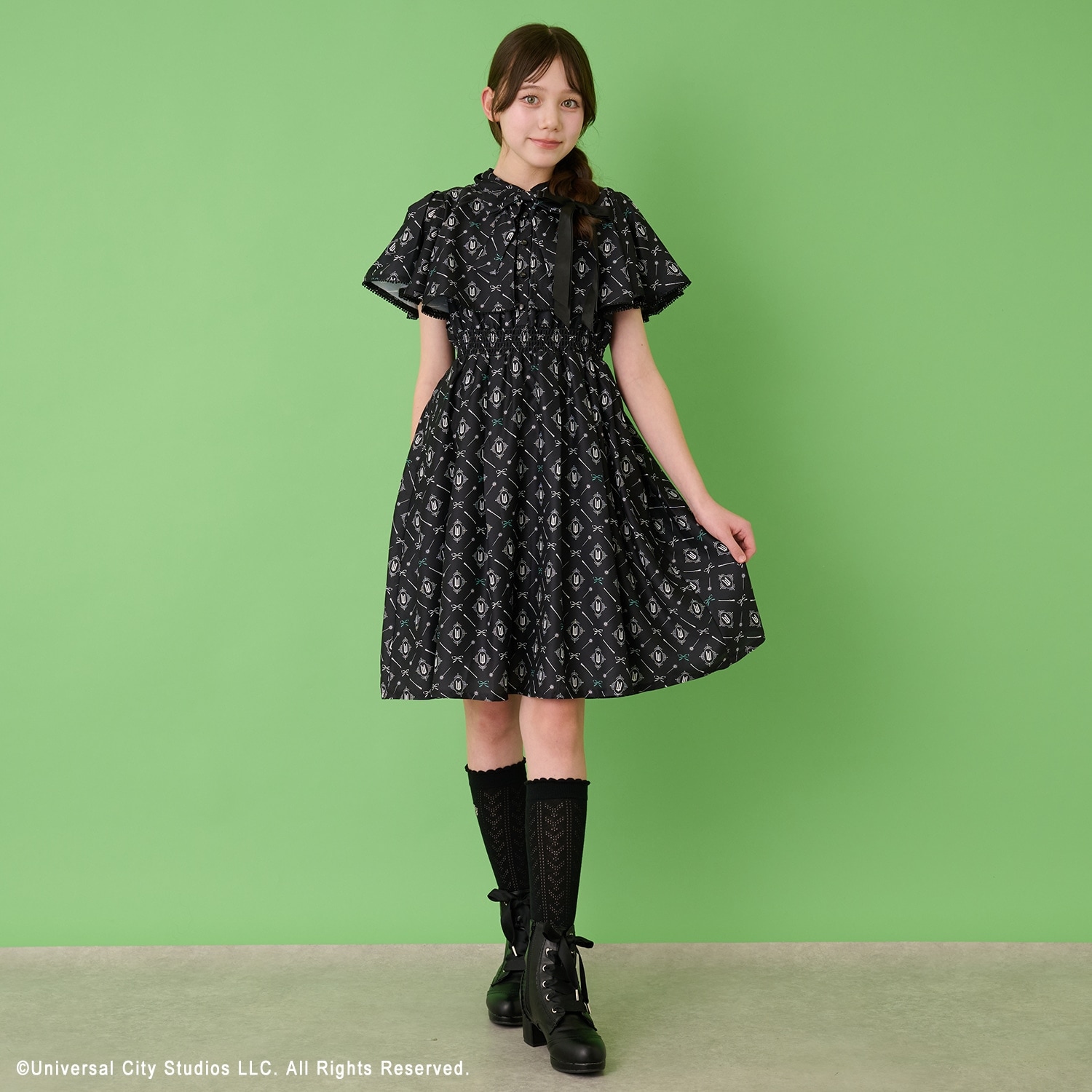 総柄ワンピース6