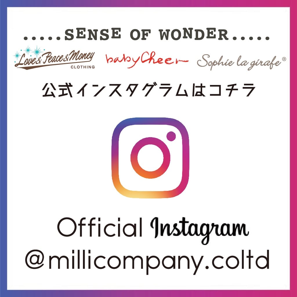 【インスタグラム】@millicompany.coltd公式アカウントをfollow me!