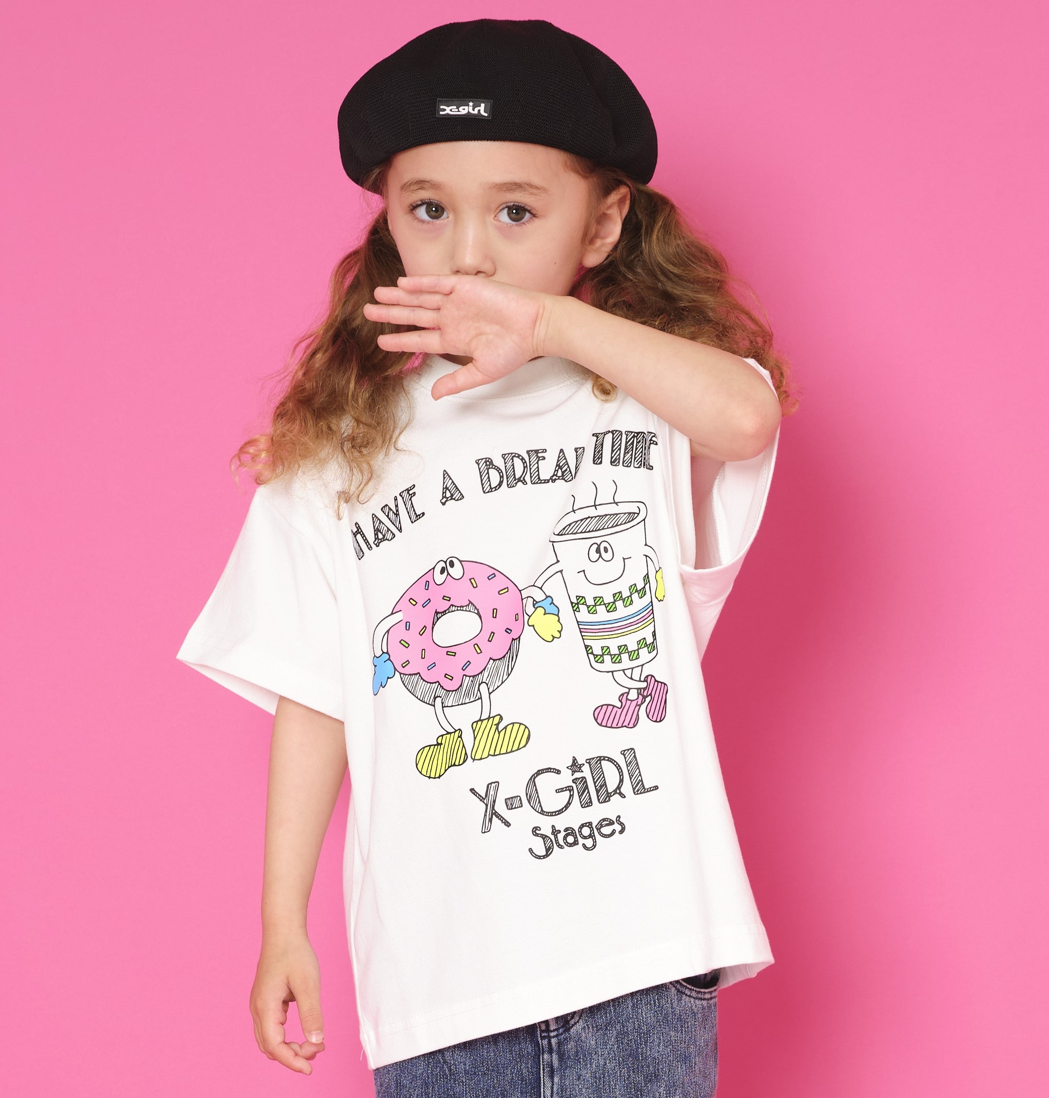 X-girl STAGES 新作オススメ!ゆるカワ手書き風スイーツキャラTシャツ♪