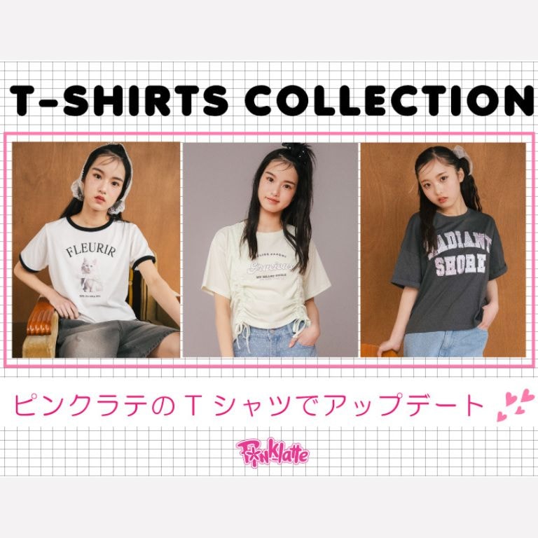 <PINK-latte>T-SHIRTS COLLECTION